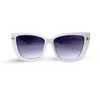 Em Tee Cee White Elan Cat Eye Women's Sunglasses