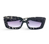 Em Tee Cee Black Rectangle Women's Sunglasses