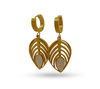 Em Tee Cee 18kt Gold Plated Leaf Earrings