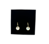 Em Tee Cee Golden Brass Earrings With Pearl and Star