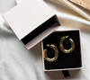 Em Tee Cee 18kt Gold Plated Semi-Hoops