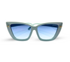 Em Tee Cee Green Cat Eye Women's Sunglasses