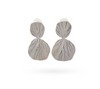 Em Tee Cee Dual Imperfect Silver Round Brass Earrings