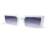 Em Tee Cee White Rectangular Mirage Women's Sunglasses