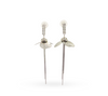 Em Tee Cee Silver Brass Floral Earrings