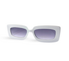 Em Tee Cee White Rectangular Women's Sunglasses