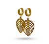 Em Tee Cee 18kt Gold Plated Leaf Earrings