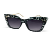 Em Tee Cee Black Tiger Cat Eye Women's Sunglasses