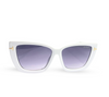 Em Tee Cee White Elan Cat Eye Women's Sunglasses