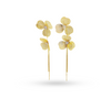 Em Tee Cee Golden Dual Flower Brass Earrings