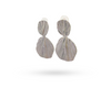 Em Tee Cee Dual Imperfect Silver Round Brass Earrings