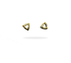 Em Tee Cee Golden Brass Triangle Earrings With Pearl And Zircons